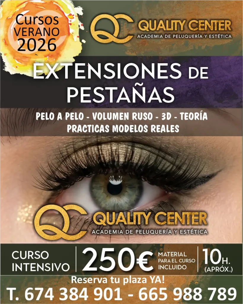 Imagen Banner Cursos de Verano Academia Quality: Curso de Extensiones de Pestañas
