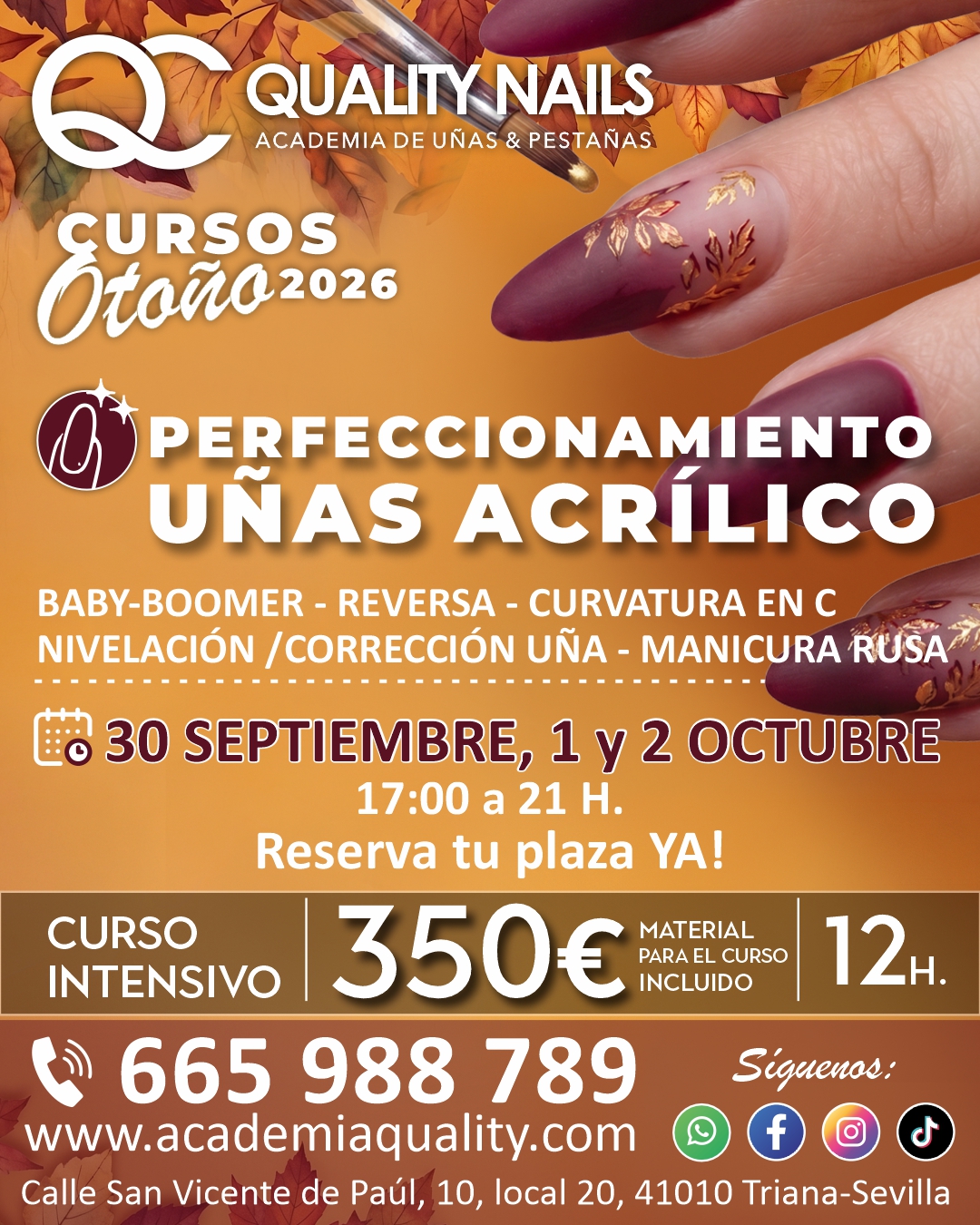 Perfeccionamiento uñas acrílicas en triana