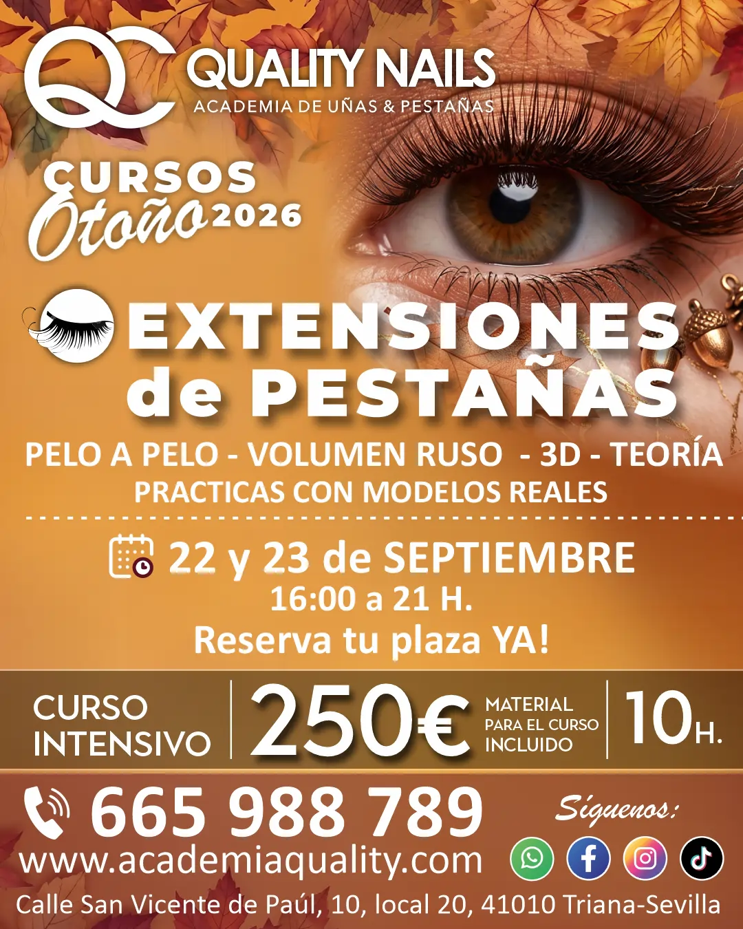 Curso extensiones de pestañas en sevilla